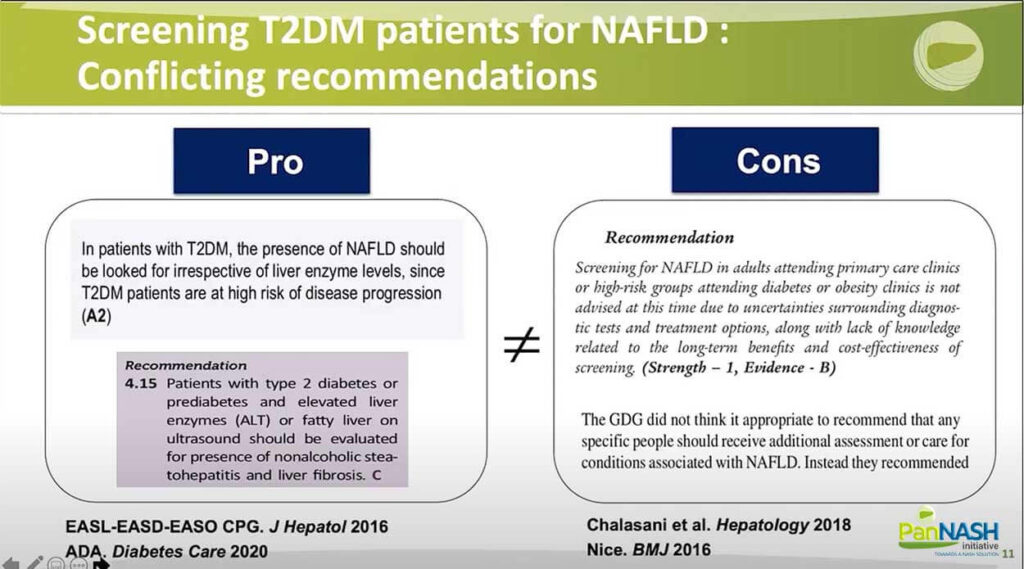 Screening T2DM Patients for NAFLD: Conflicting Recommendations